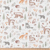 Printed Cotton OTTAWA2 White / Brown